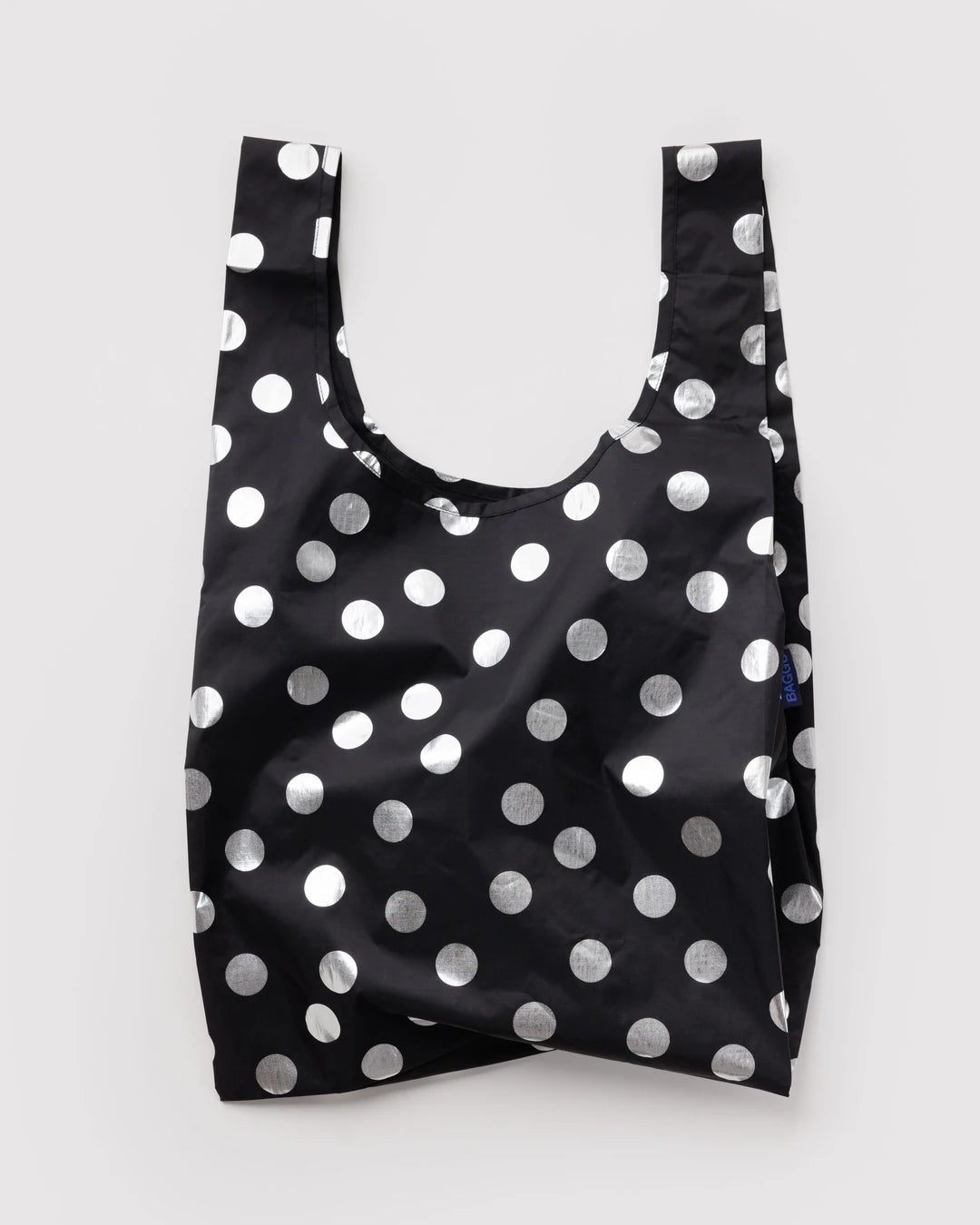 Silver Metallic Polka Dot Standard Baggu