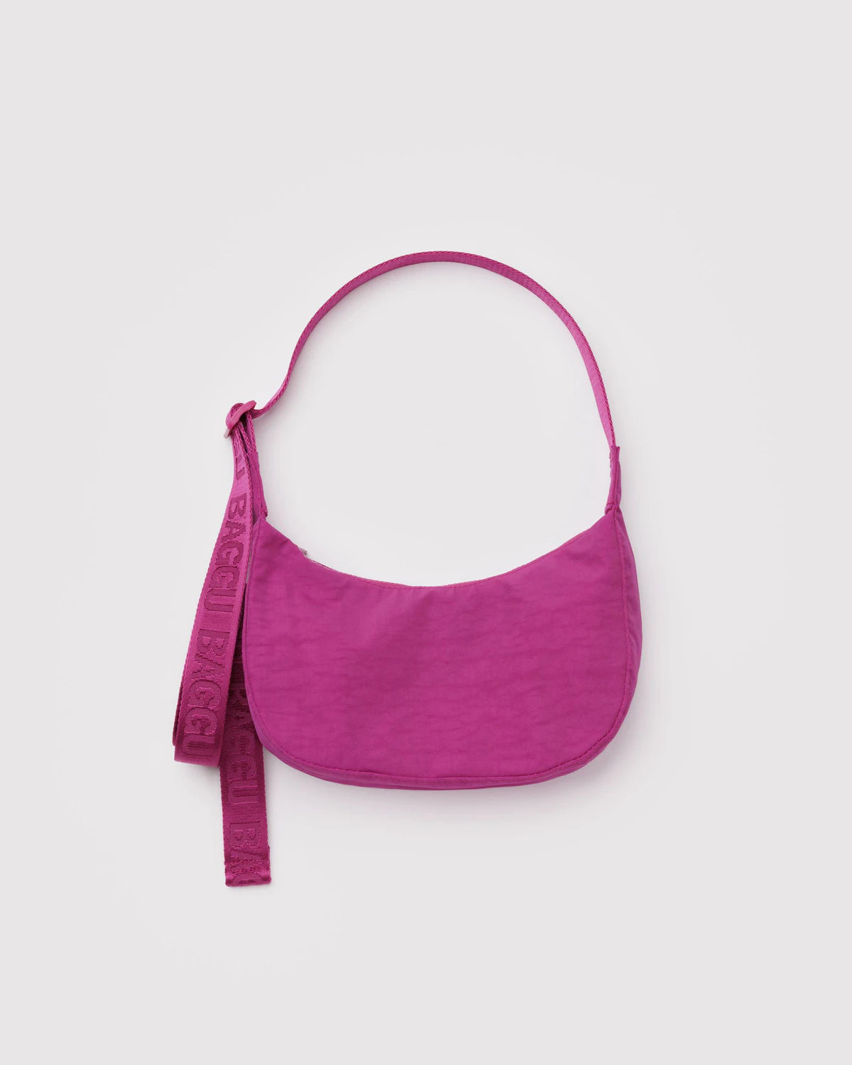 Small Nylon Crescent Bag (Deep Fuchsia)