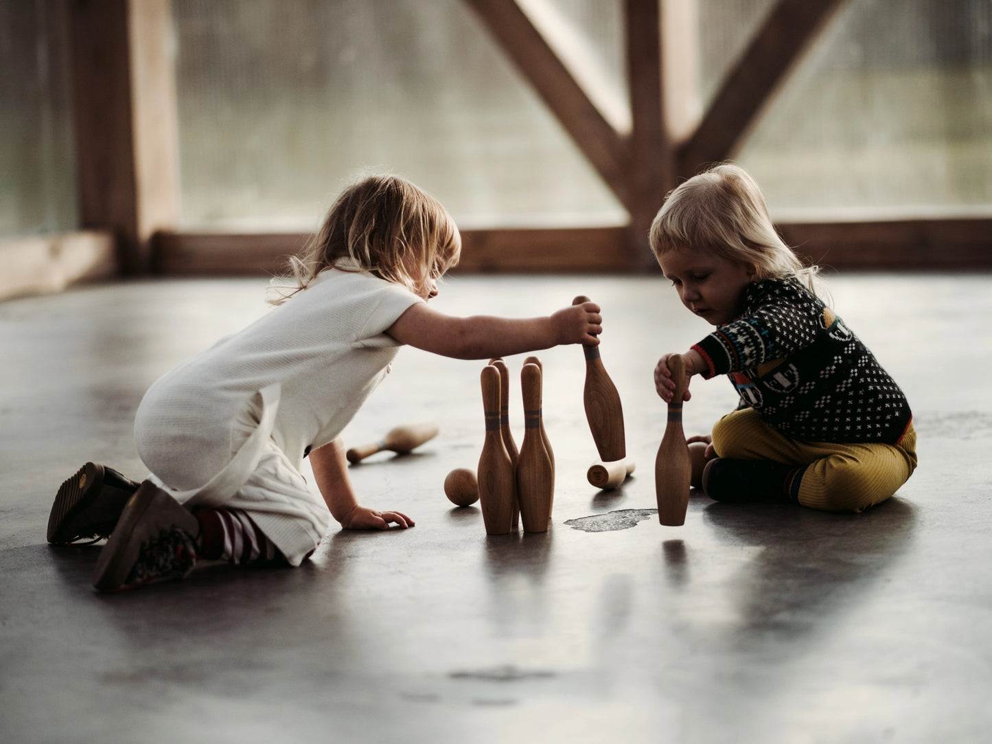 Wooden Bowling Set