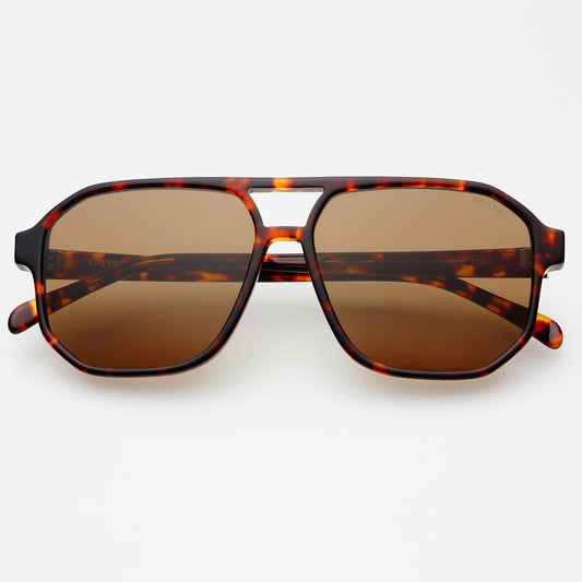 Billie Sunglasses - Dark Tortoise/ Solid Brown