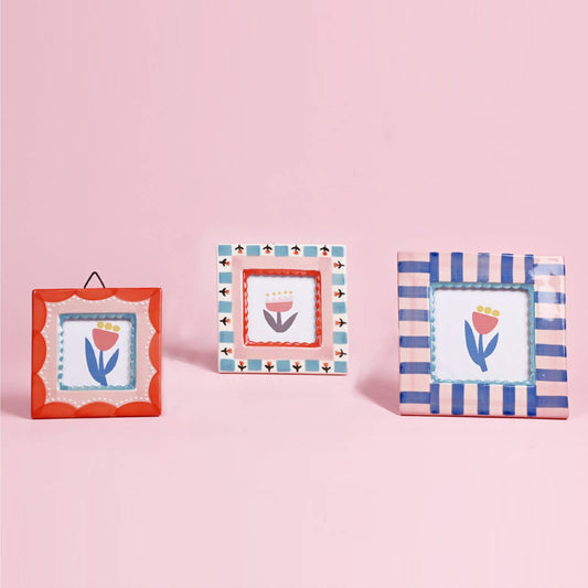 Hand-painted Ceramic Photo Frame