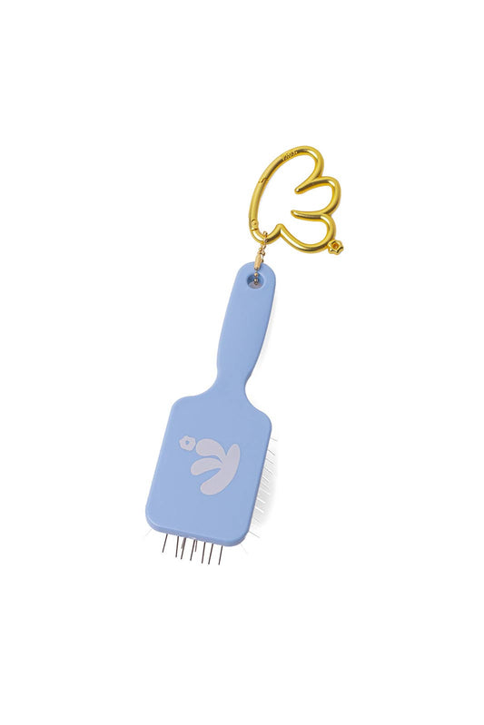 MINI SCALP TO ENDS BRUSH — TRAVEL-SIZE BRUSH: BABY BLUE