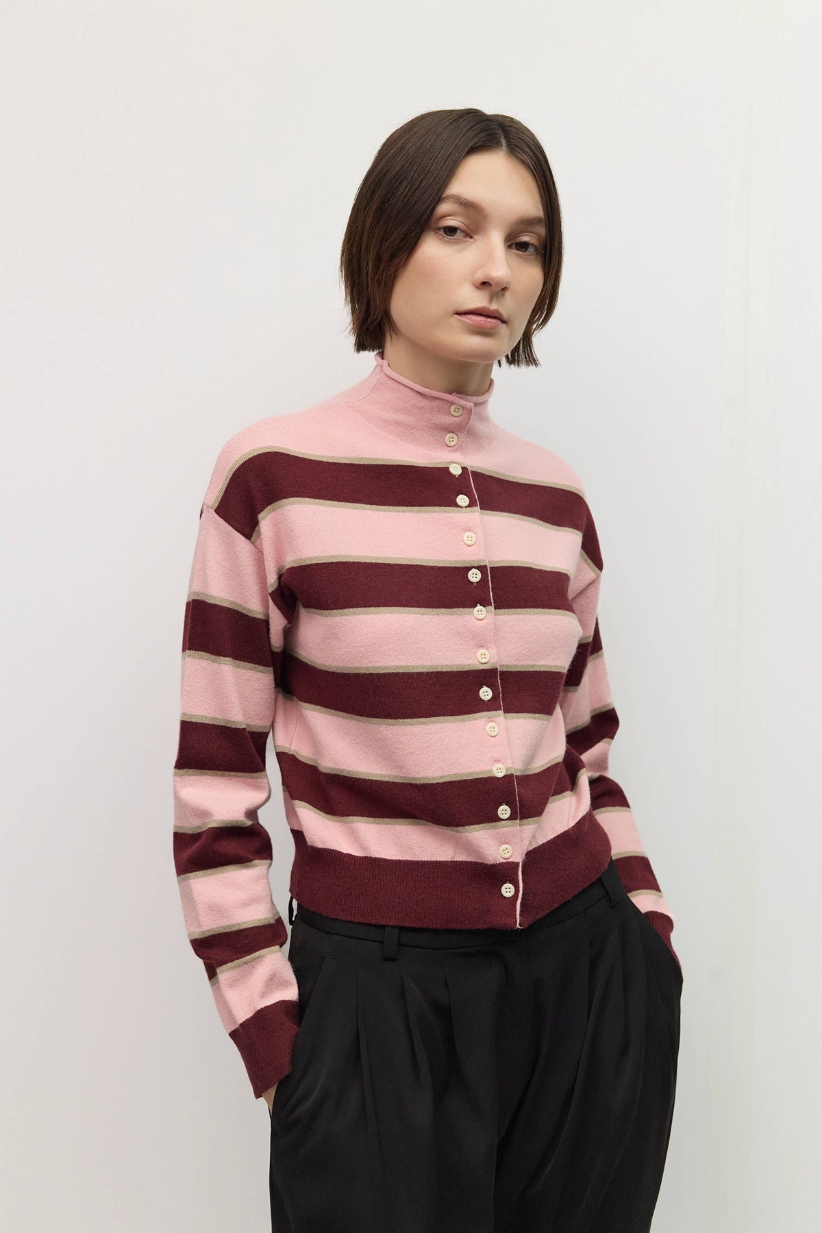 Mauve Claude Cardigan