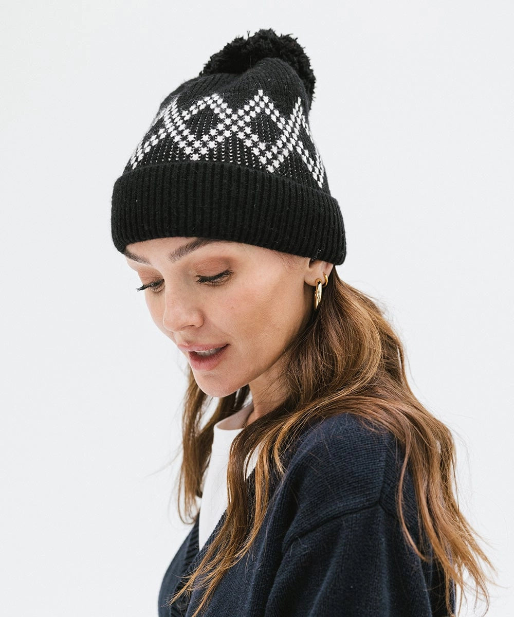 Elio Pom Beanie (Black)