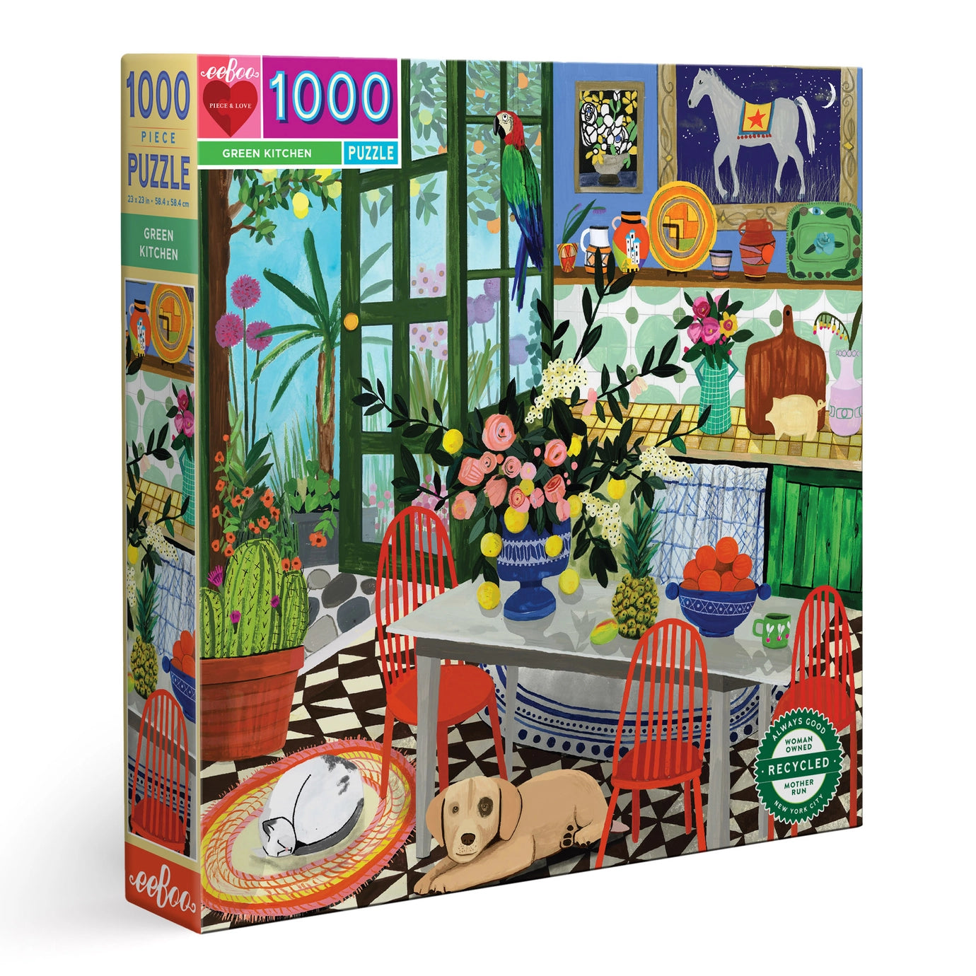 Green Kitchen 1000 Piece Square Puzzle