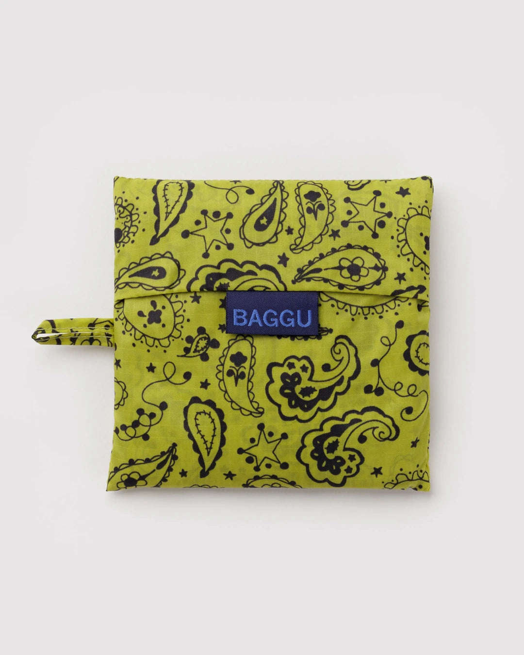 Chartreuse Paisley Standard Baggu