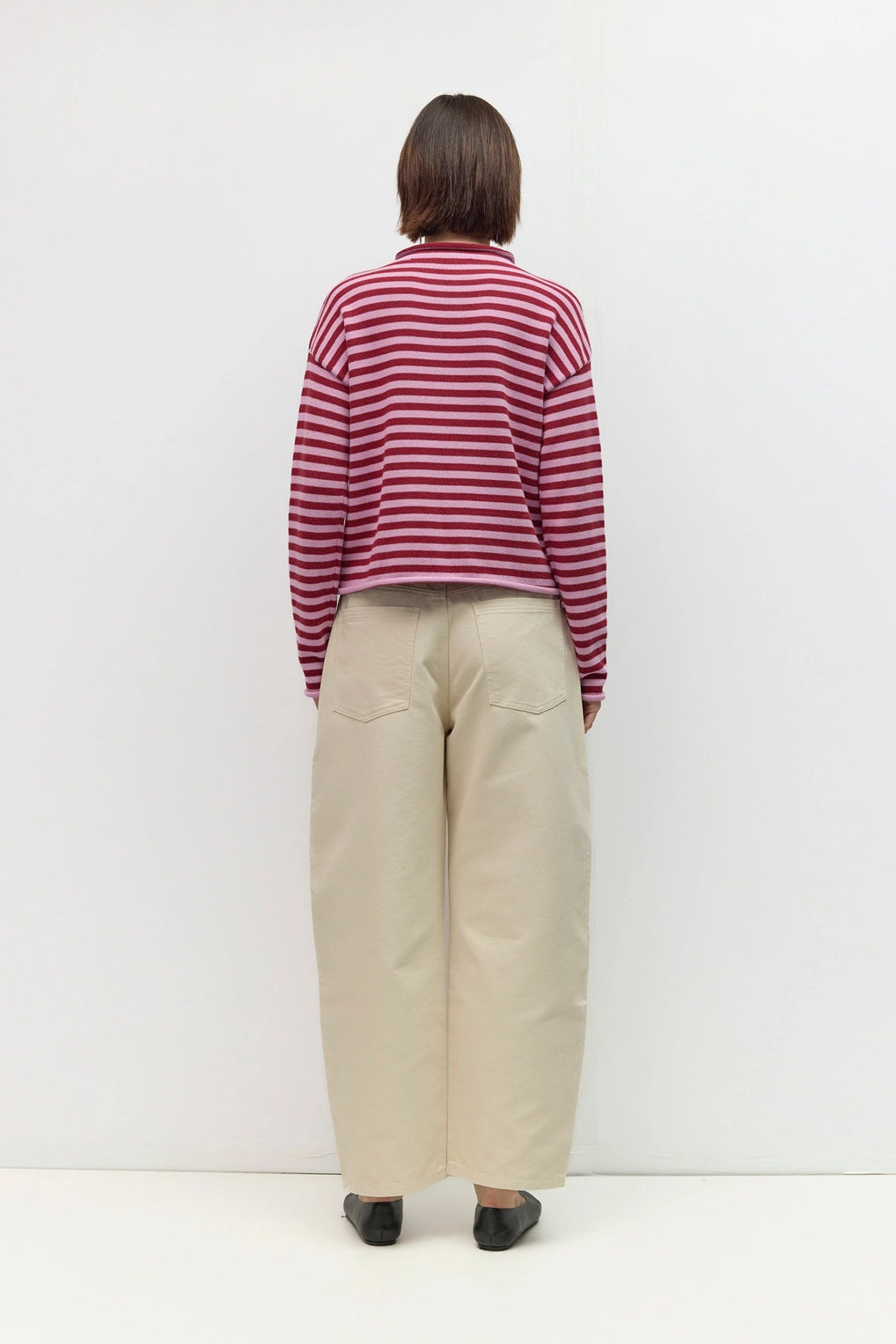 Lilac/Burgundy Cecelia Striped Cardigan