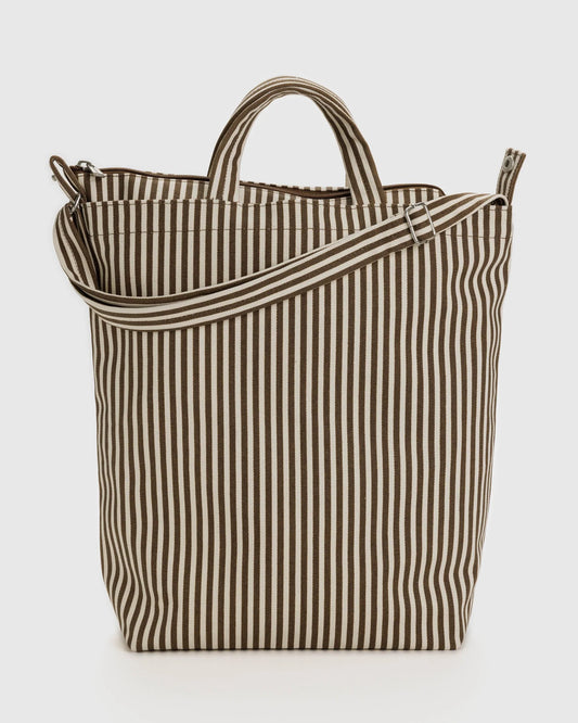 Zip Duck Bag | Brown Stripe