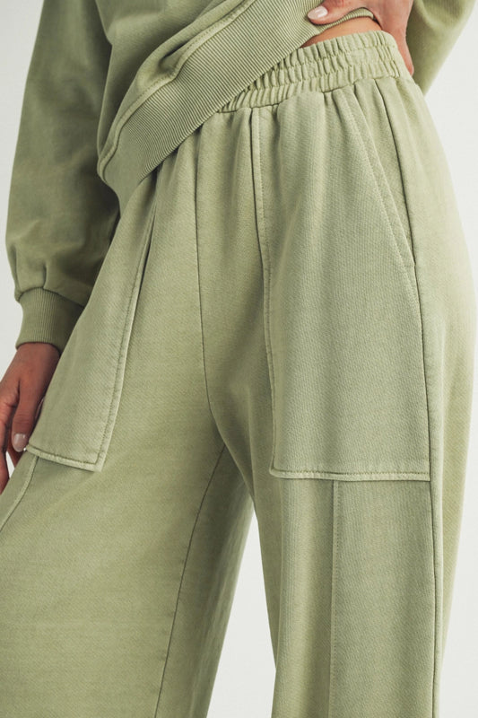 Comfy Full Length Wide Leg Pants | Aloe