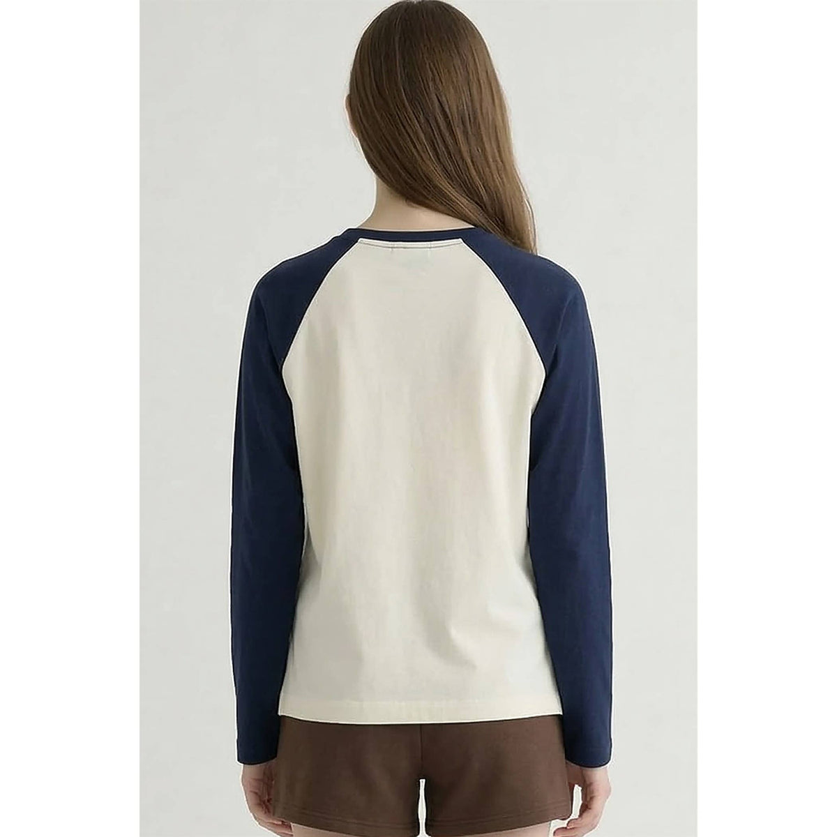 Navy + Cream Retro Raglan Tee