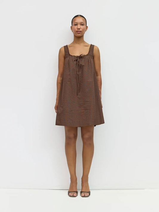 Plaid Babydoll Mini Dress