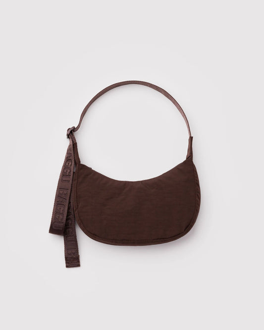 Small Nylon Crescent Bag (Coffee)
