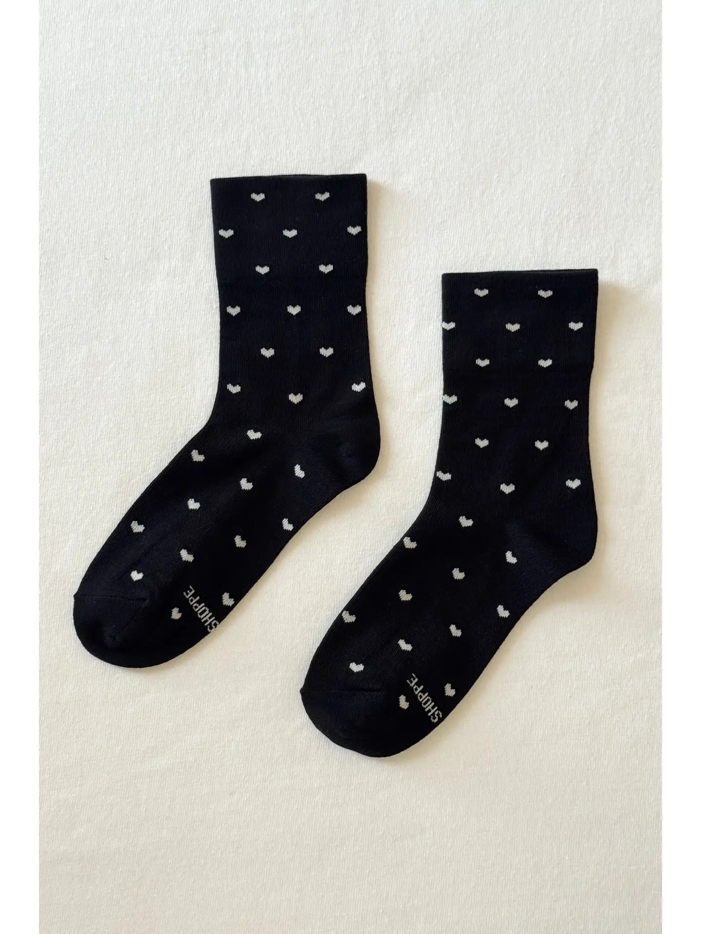 Sneaker Socks (Black Hearts)