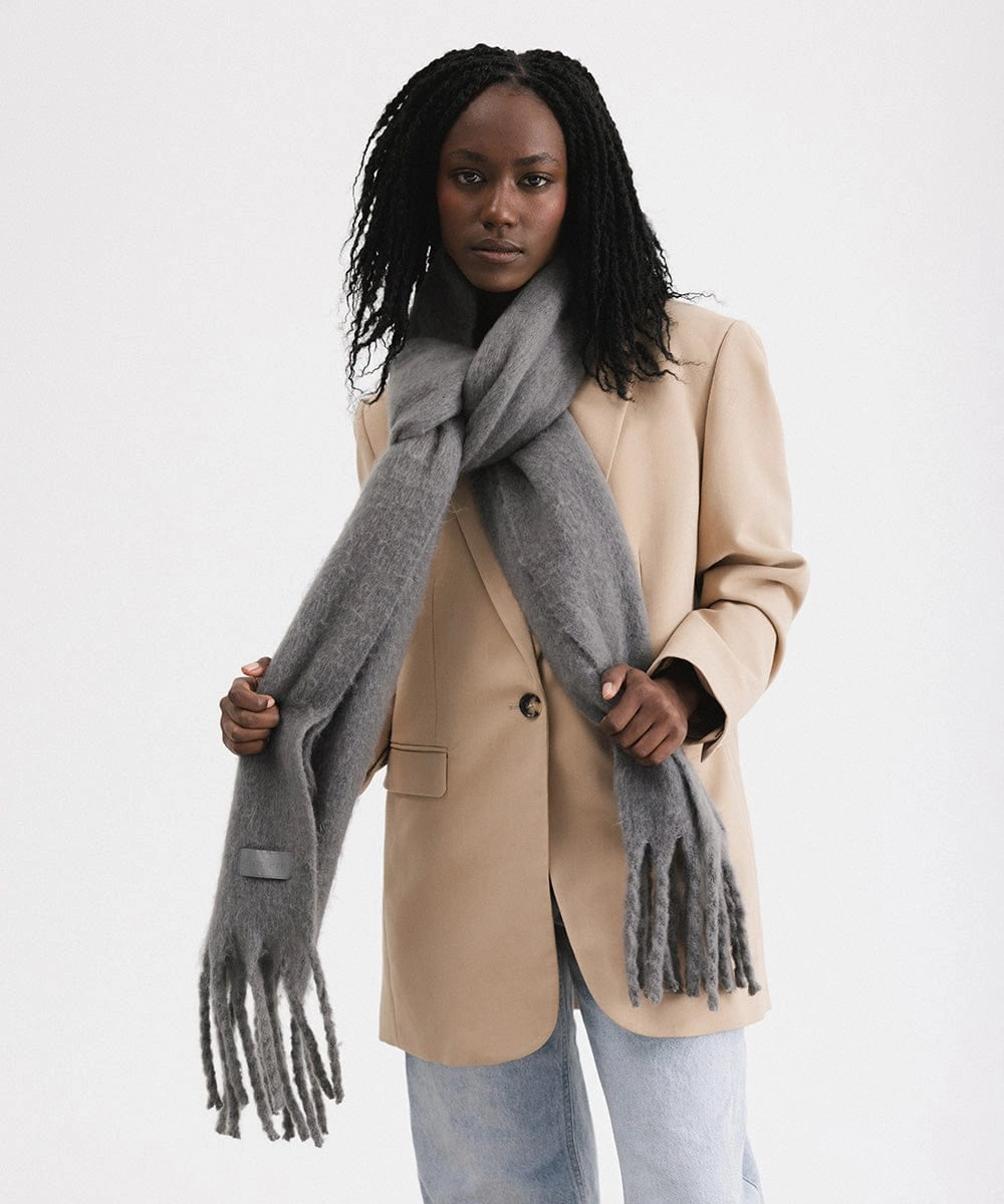 Mik Oversized Scarf (Grey)