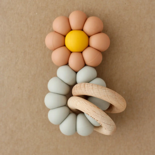 Teether - Chamomile | Dusty Coral