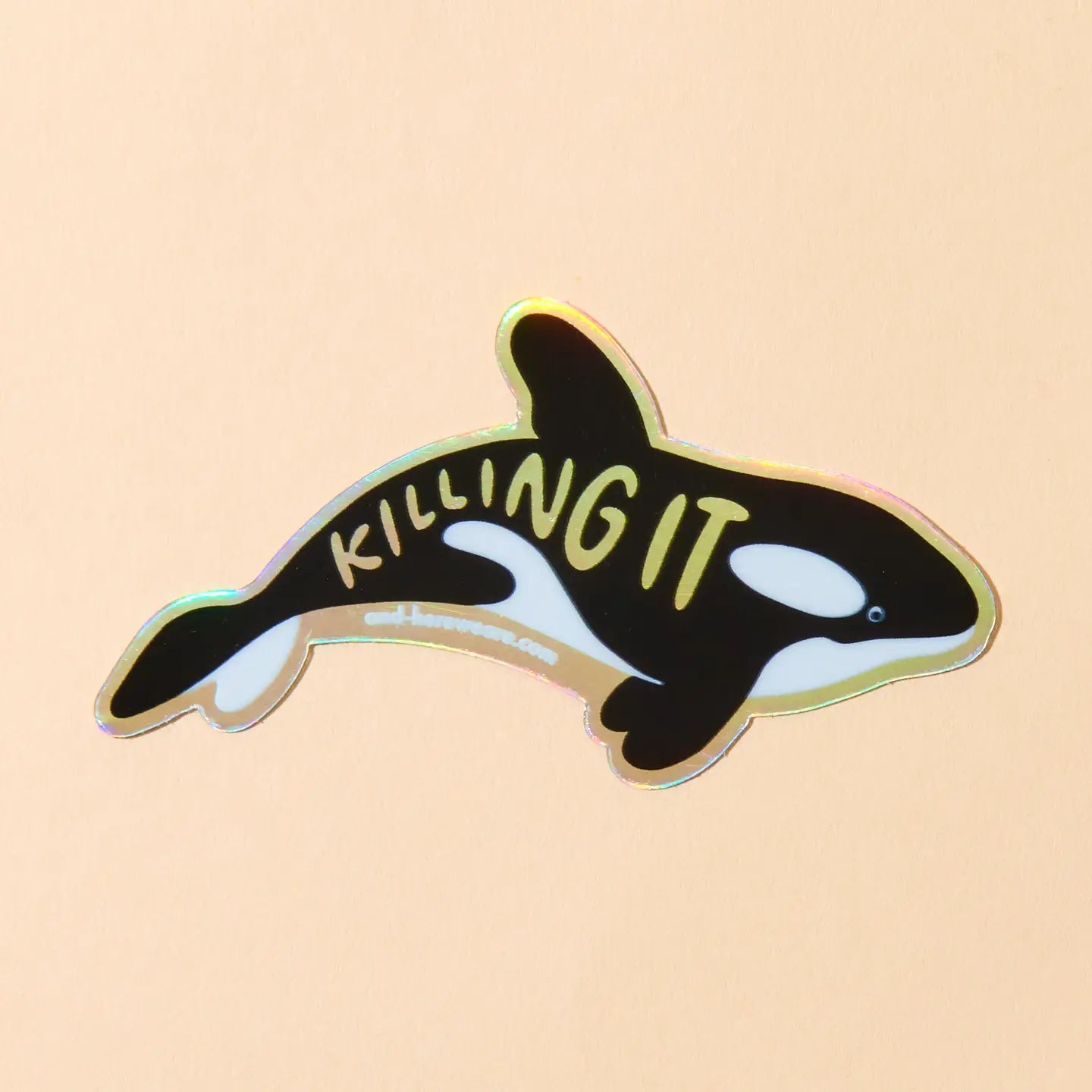 Killing It Orca Holographic Vinyl Sticker - Killer Whale Era - Made in USA -
