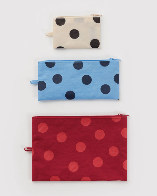 Flat Pouch Set - Polka Dot Mix