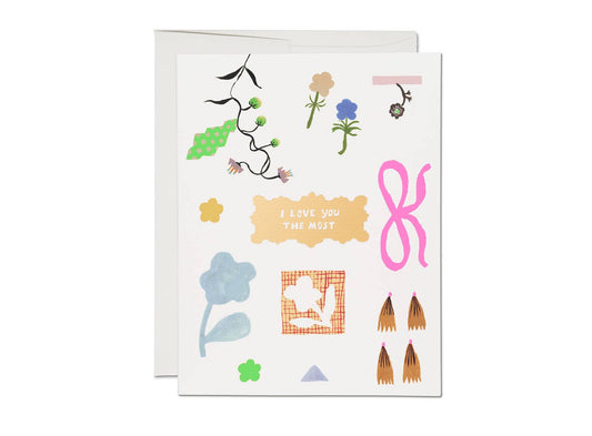 Petals and Blooms Love Greeting Card