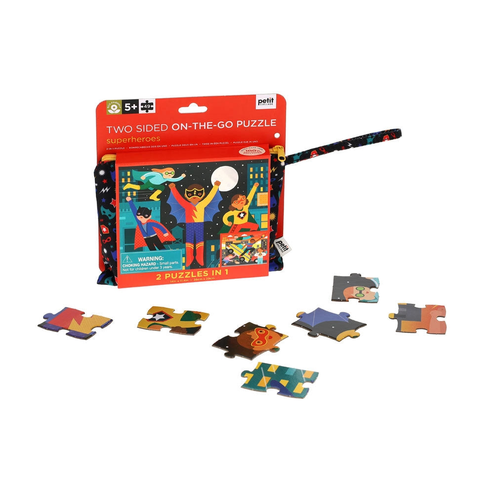 Two Sided Superheroes On-The-Go Puzzle