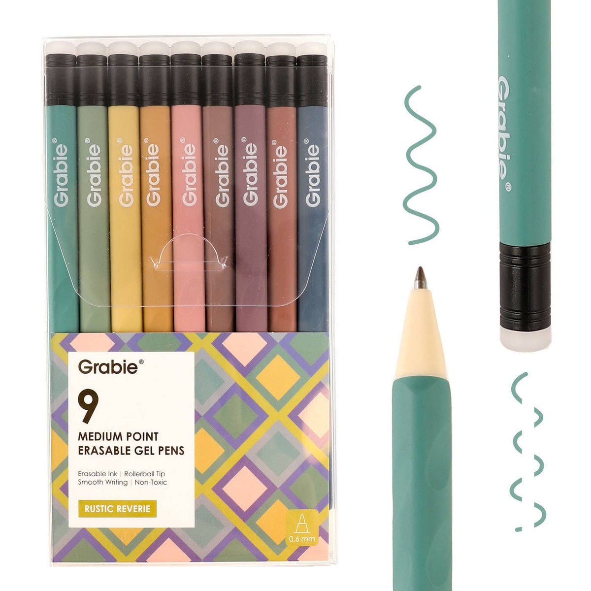 Medium Point Erasable Gel Pen Sets of 9 - Multiple Colors