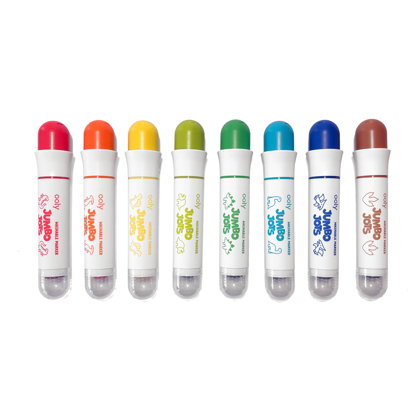 Jumbo Jots Dual Tip Dinosaur Stamp Markers - Set of 8