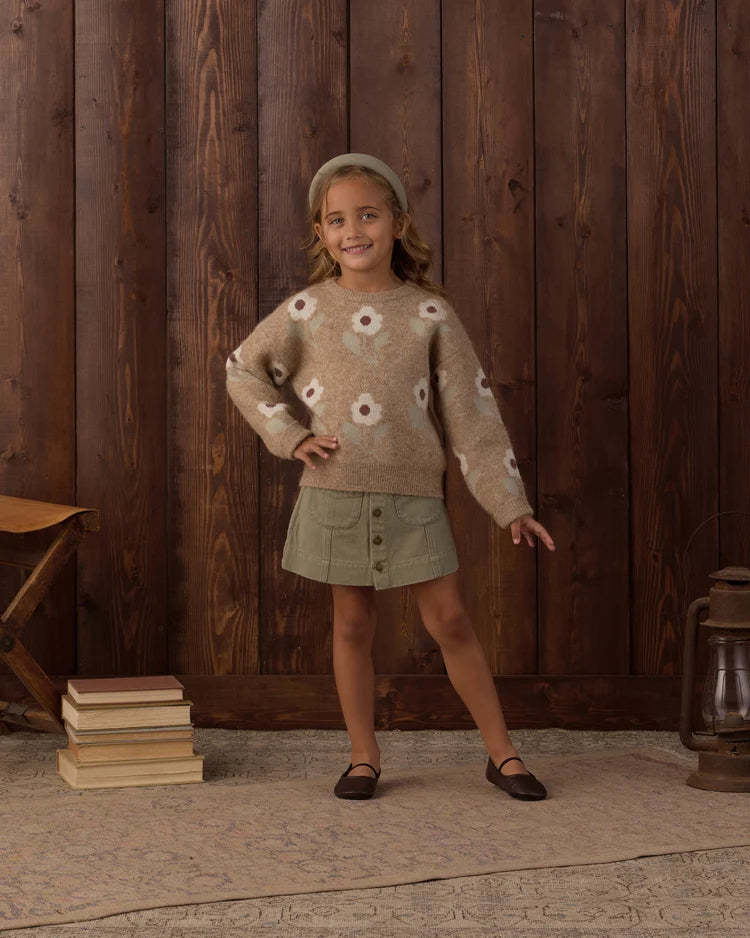 Aspen Sweater Fawn Flower