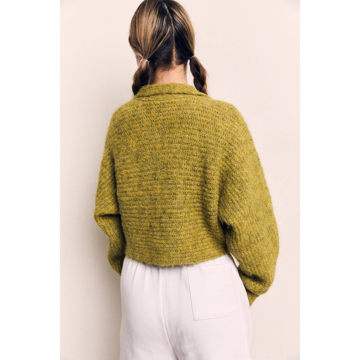 Chartreuse Mohair Cardigan