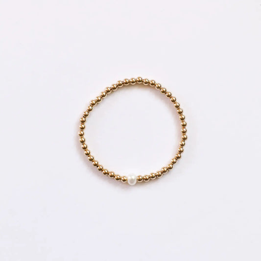 Gold + Pearl || Adult Bracelet