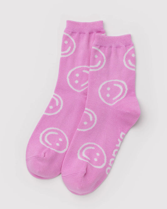 Crew Sock (Pink Happy)
