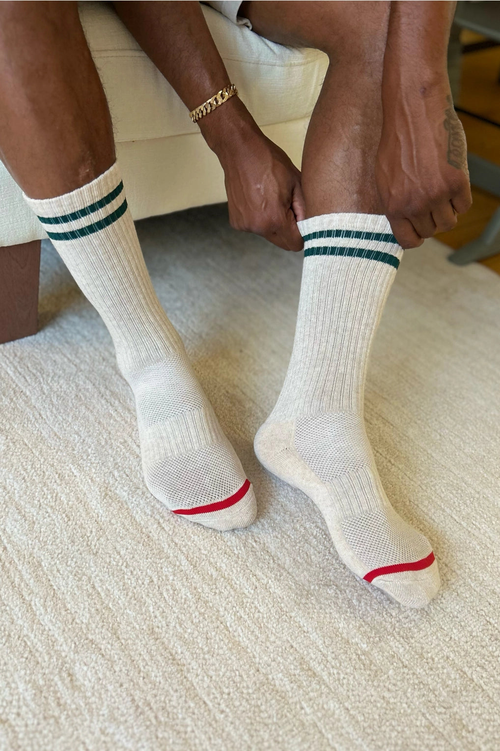 Extended Boyfriend Socks (Oatmeal)