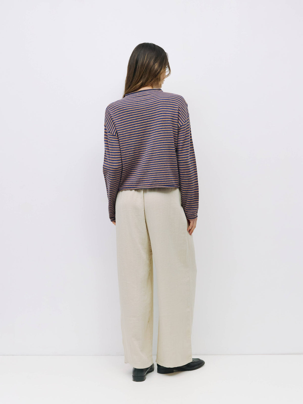 Brown + Navy Elisa Cardigan