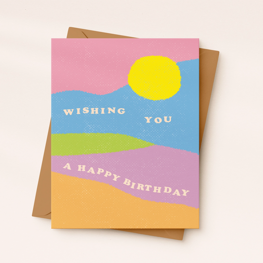 Colorful Birthday Card For Friend |Beach Happy Birthday Card