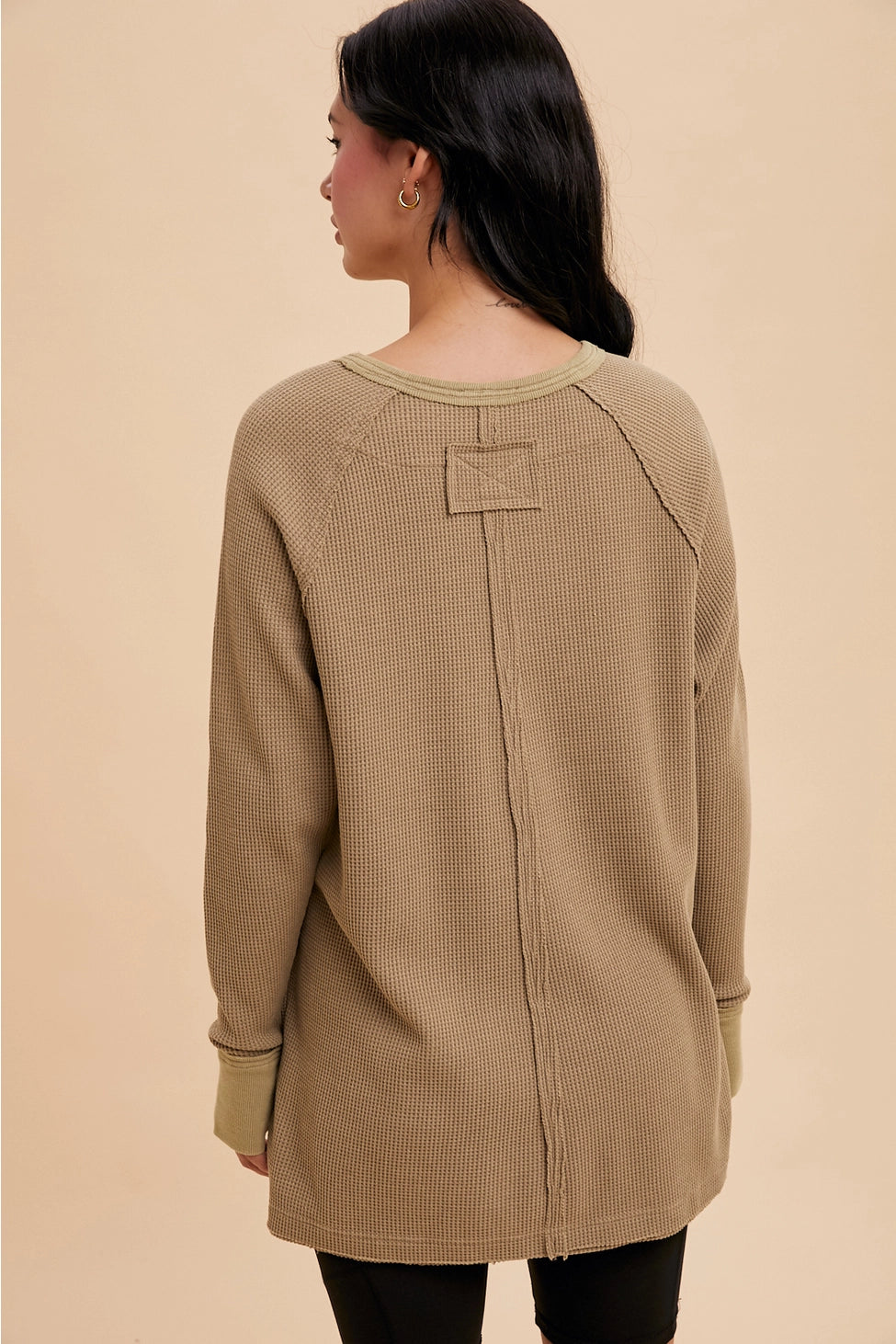 Waffle Pullover | Taupe