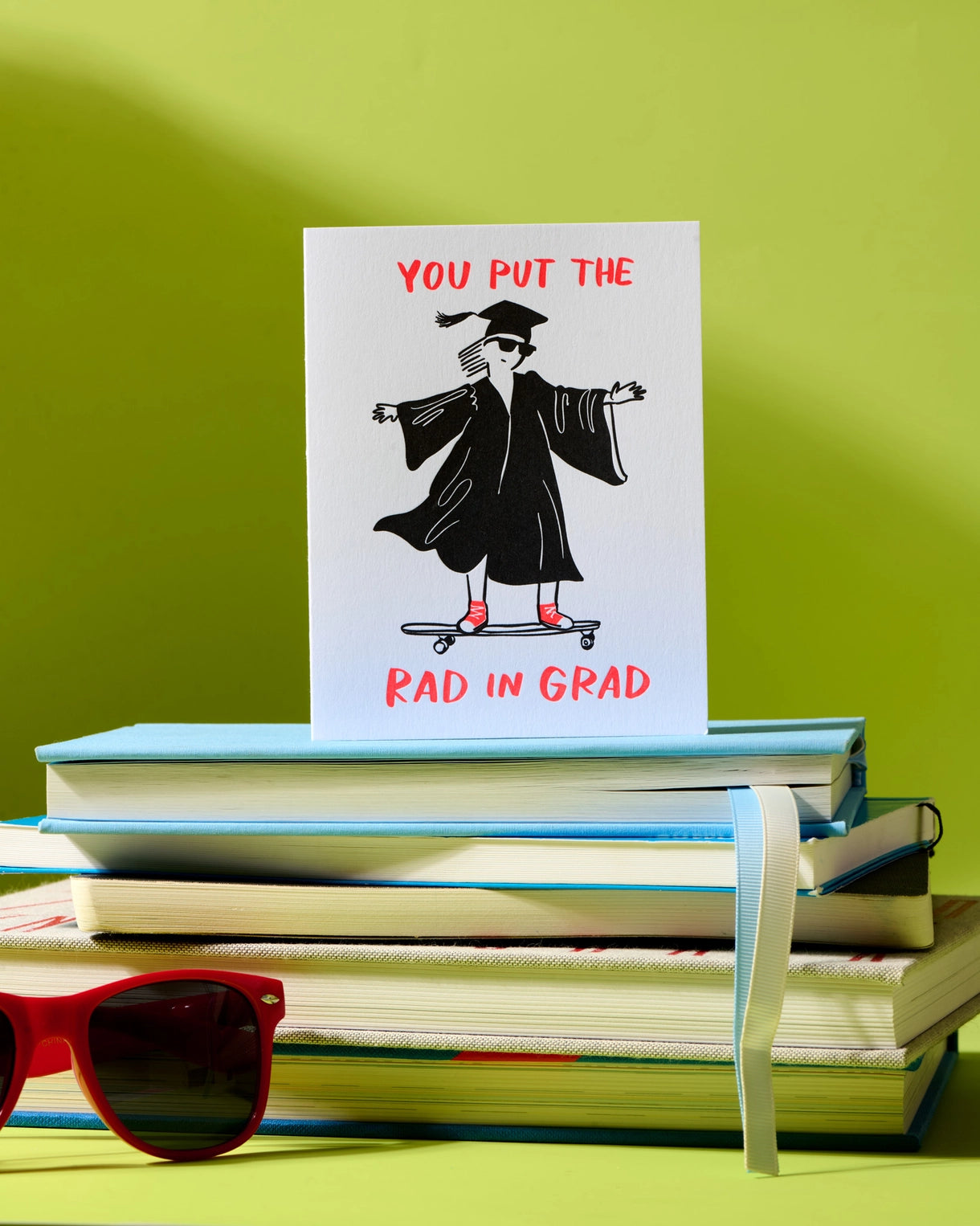 Modern Letterpress Graduation Greeting Card — Rad in Grad