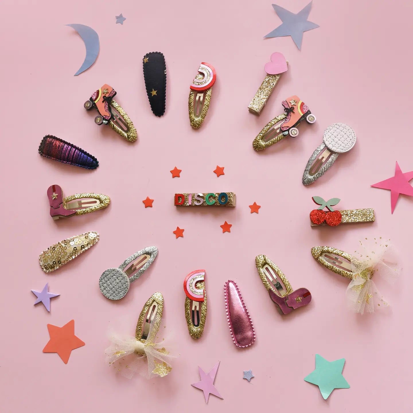 Disco Rainbow Clips