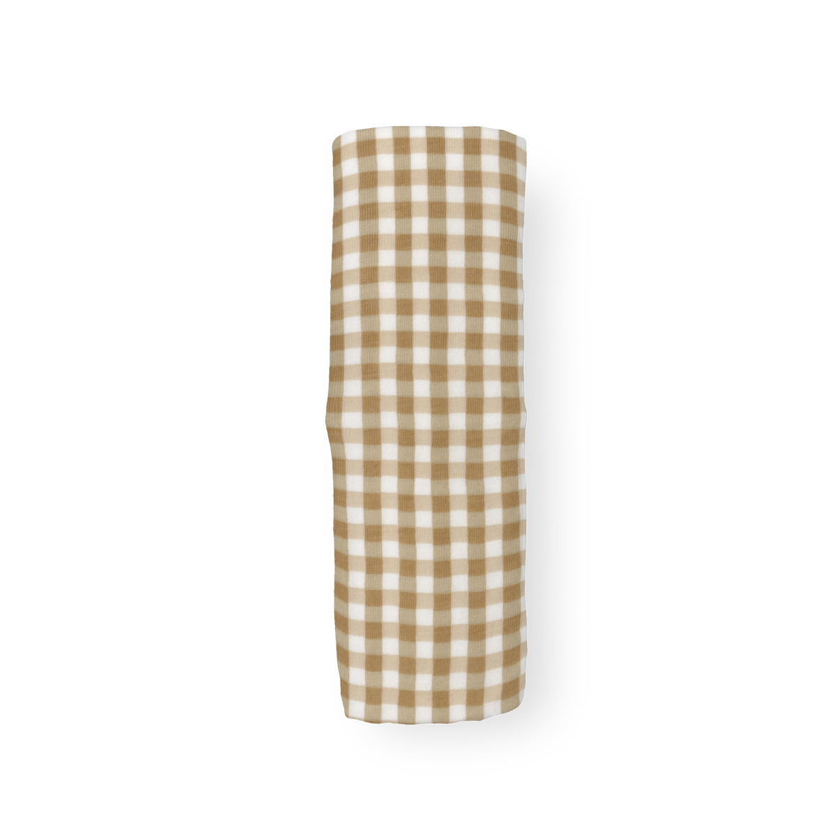 Stretch Knit Swaddle Blanket - Cinnamon Gingham