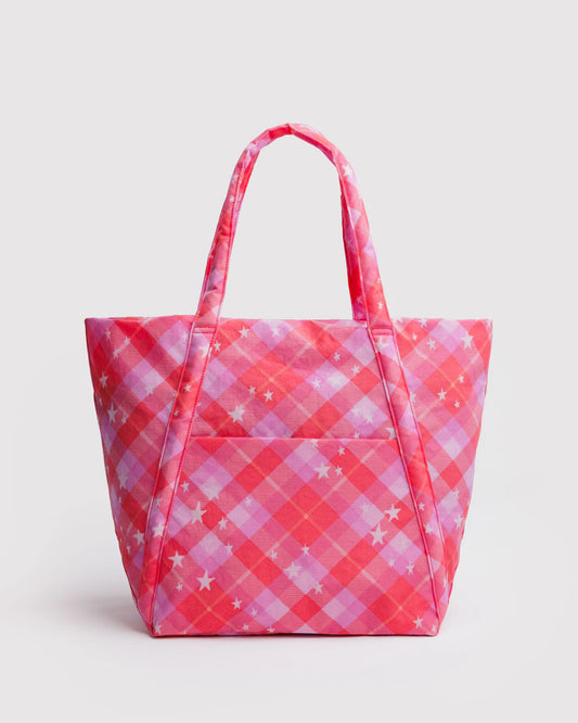 Cloud Bag (Pink Star Plaid)