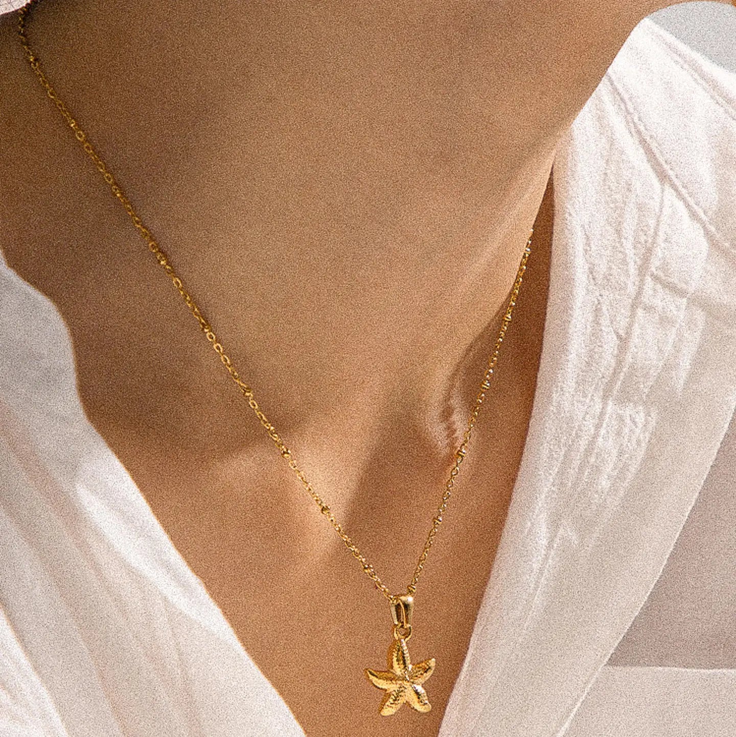 Astraia 18K Gold Non-Tarnish Star Necklace