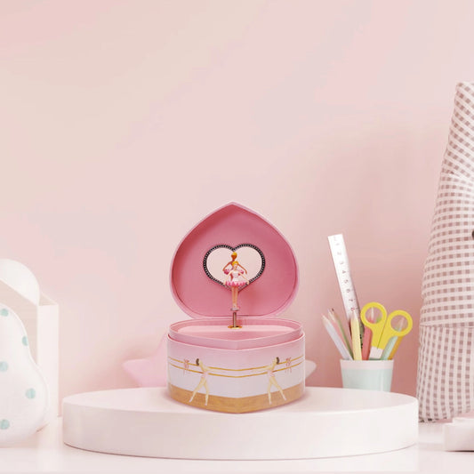 Heart Ballerina Jewelry Music Box