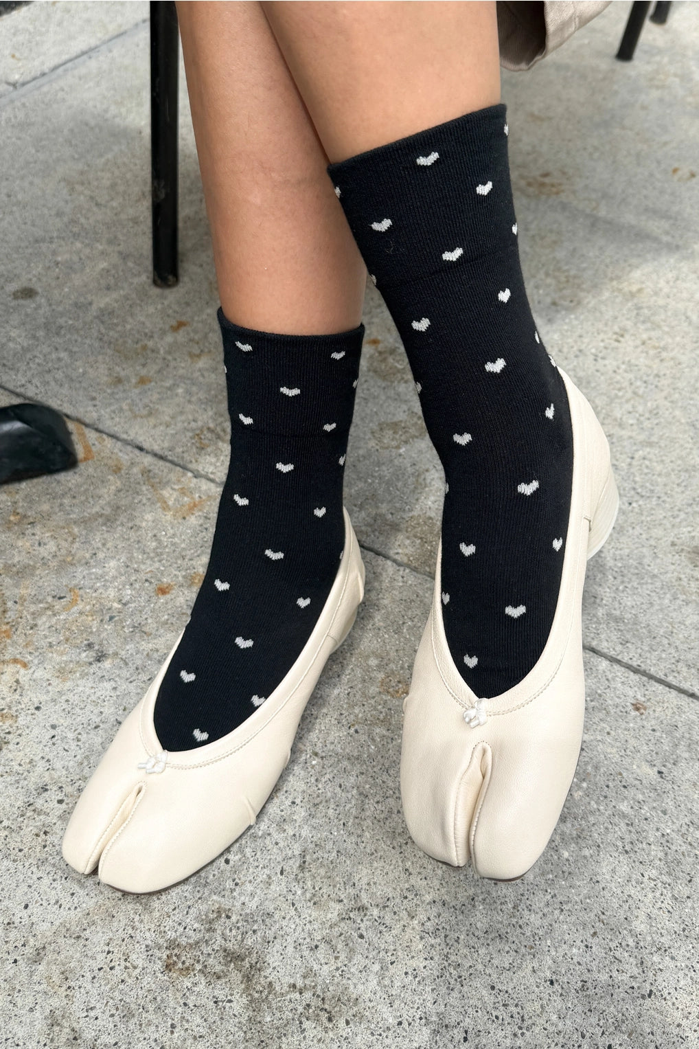 Sneaker Socks (Black Hearts)
