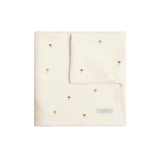 Muslin Swaddle Blanket - Mushroom