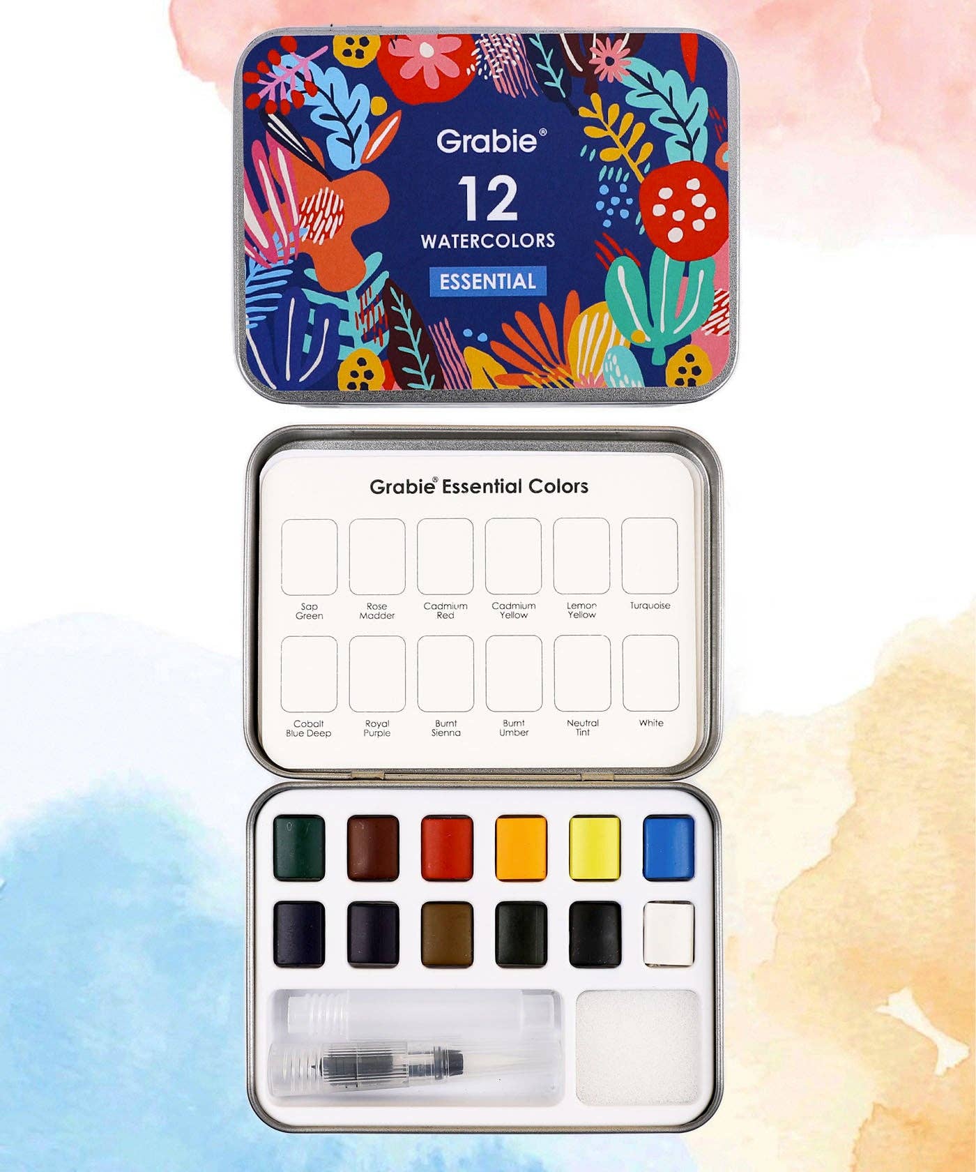 Watercolor Pocket Set Of 12 With Brush