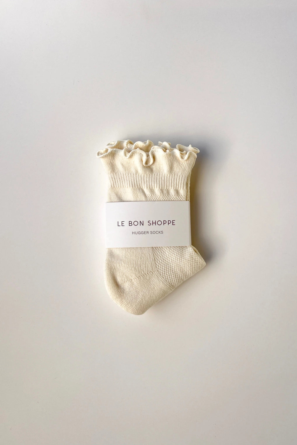 Vanilla Ruffled Hugger Crew Socks