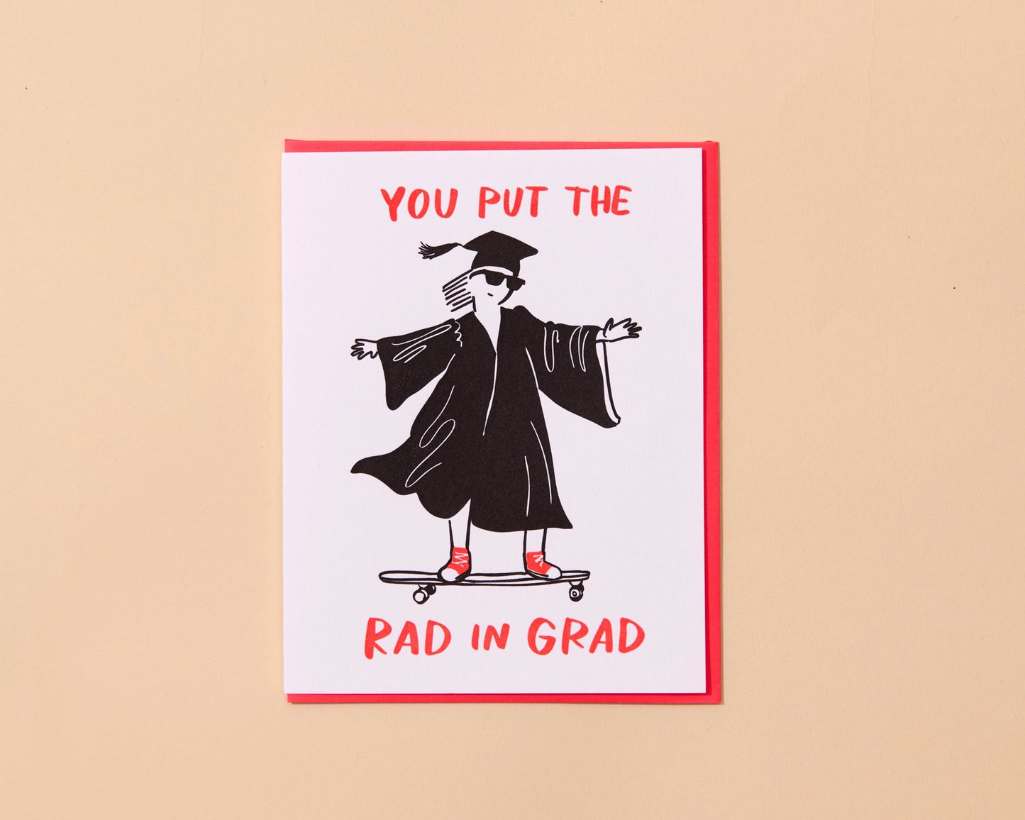Modern Letterpress Graduation Greeting Card — Rad in Grad