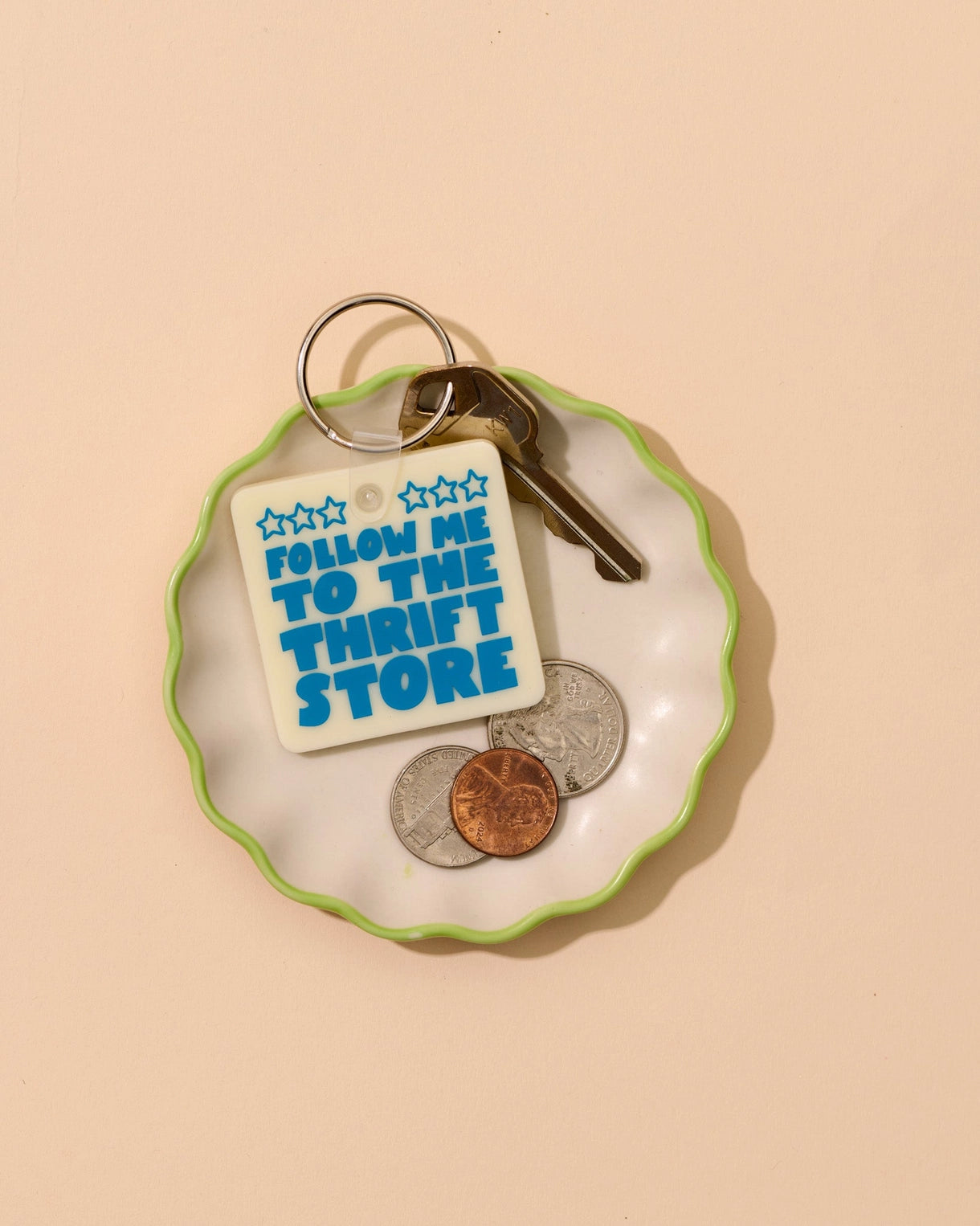 Follow Me To The Thrift Store Keychain