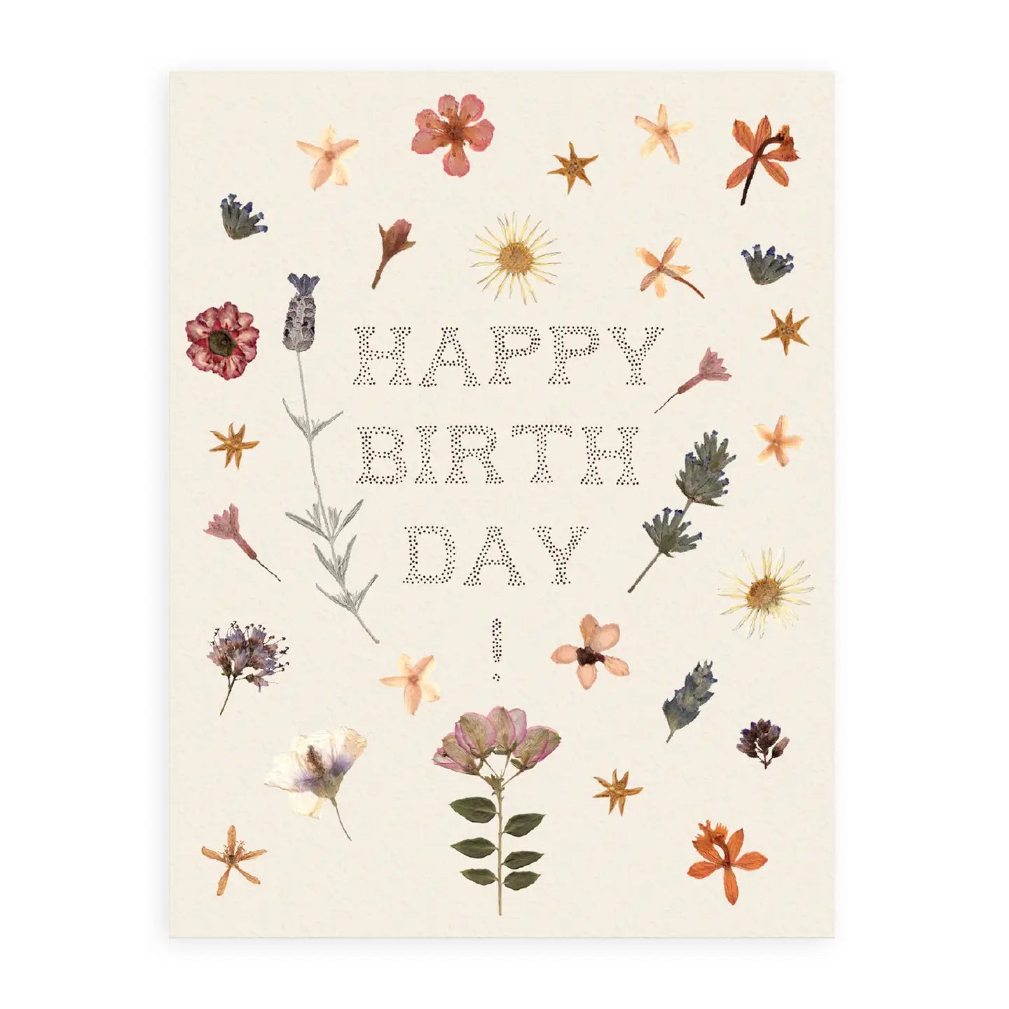 Pressed Flowers Birthday Card