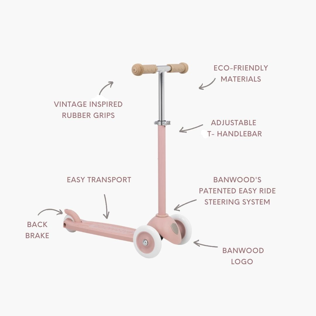 Banwood Eco Scooter - Dusty Rose