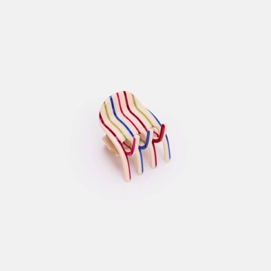 Midi Ursa Claw in Vanilla Stripe
