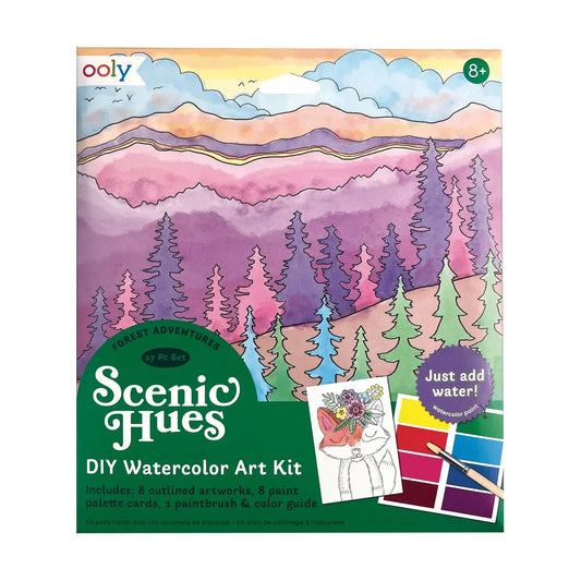 Scenic Hues DIY Watercolor Art Kit - Forest Adventure