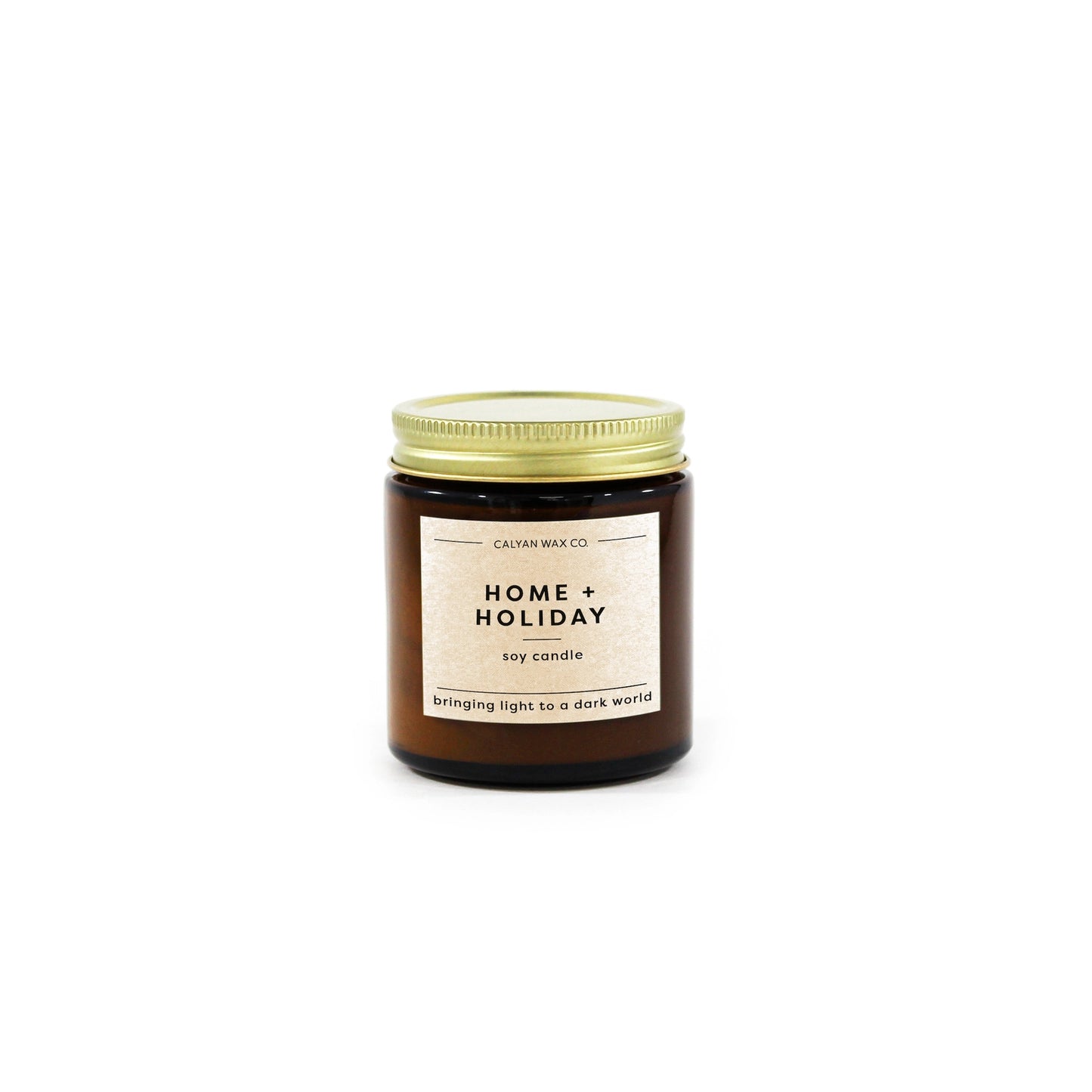 Home + Holiday - Mini Amber Jar Soy Candle